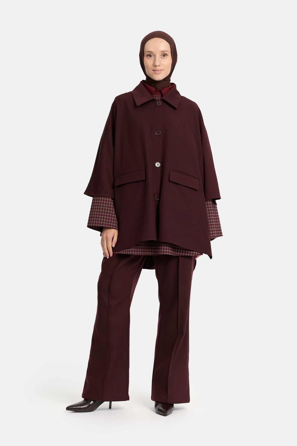 Trench Cape - Vintage Purple