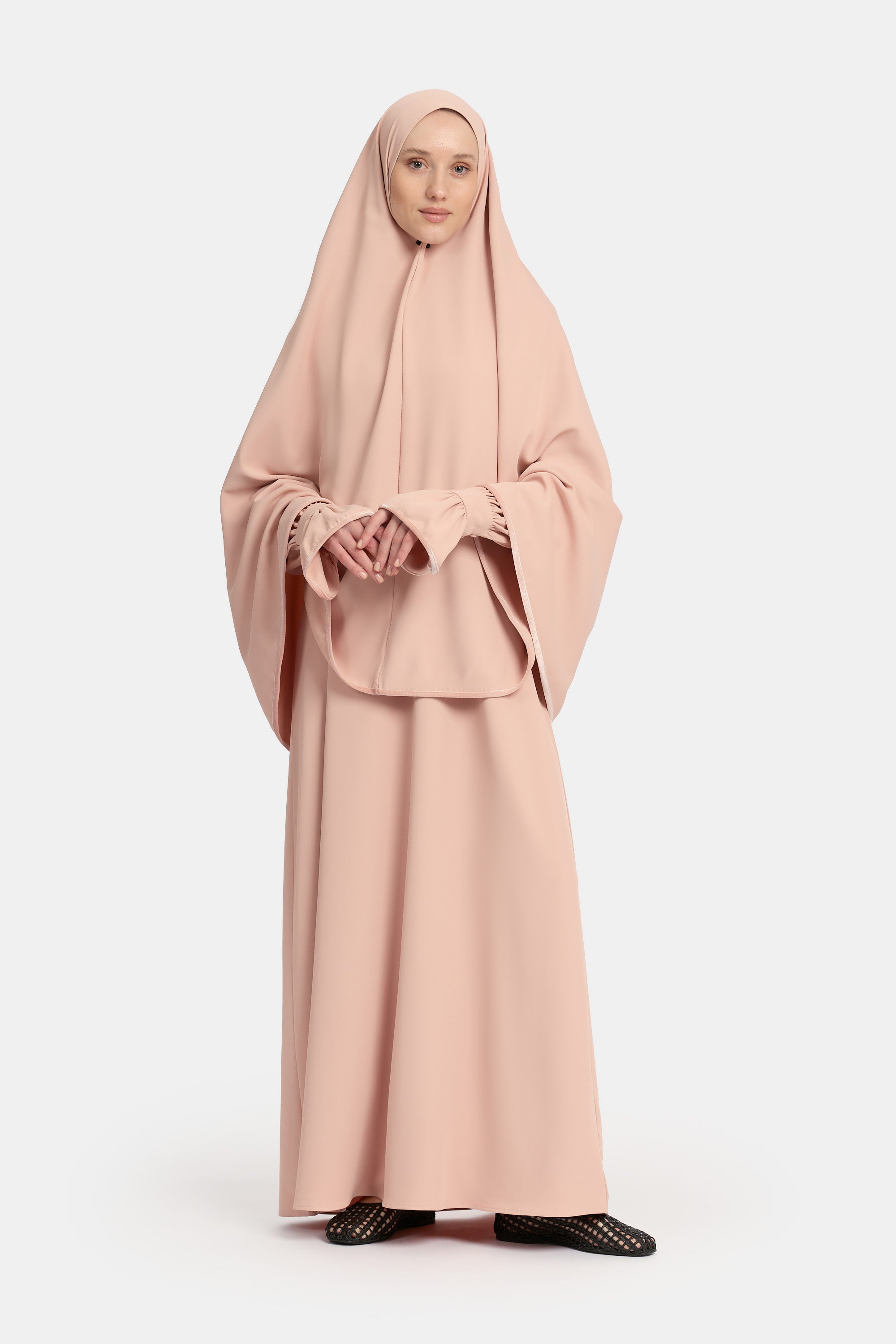 Mastour Velvet Khimar Set - Amaranth