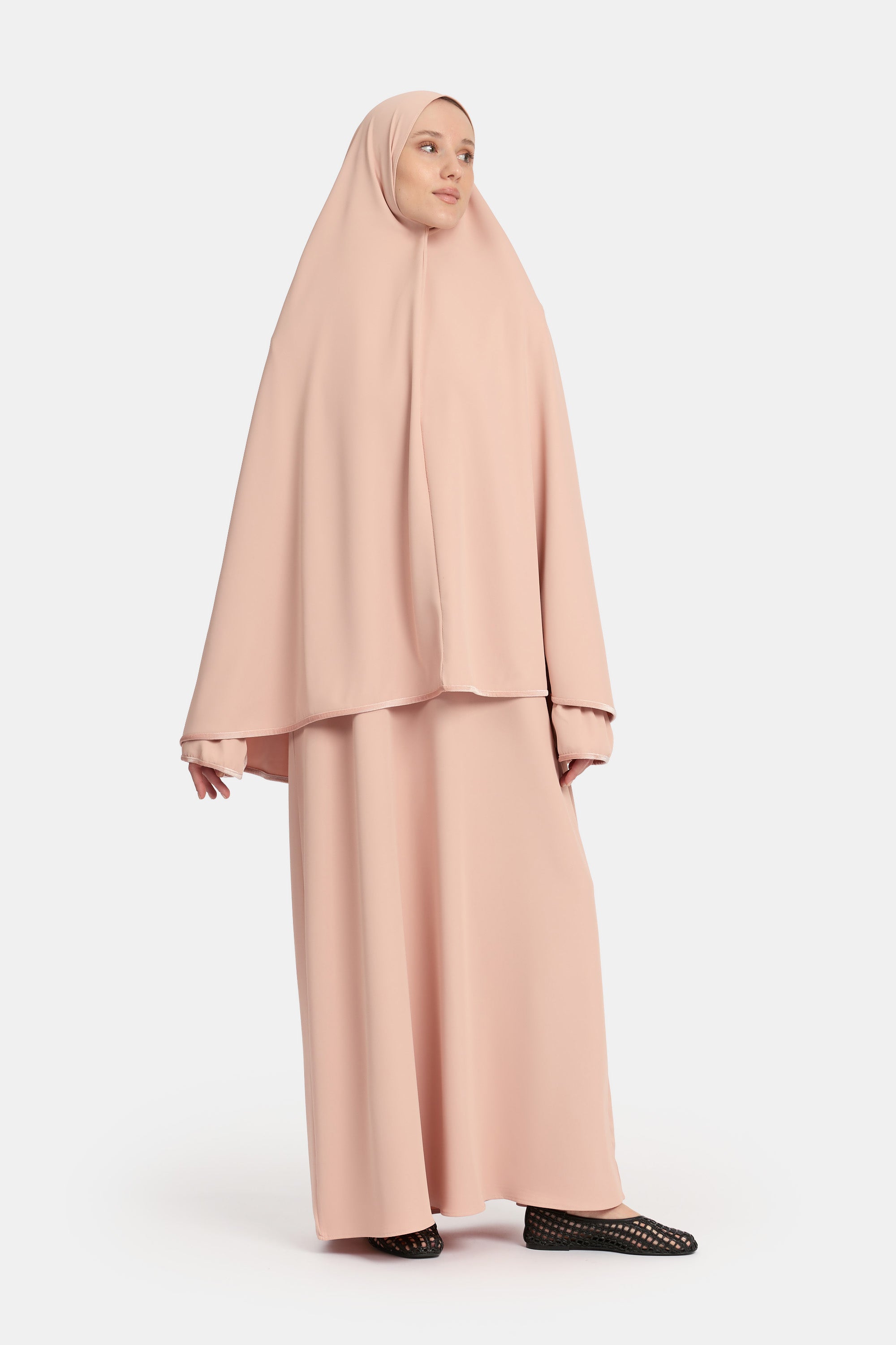 Mastour Velvet Khimar Set - Amaranth