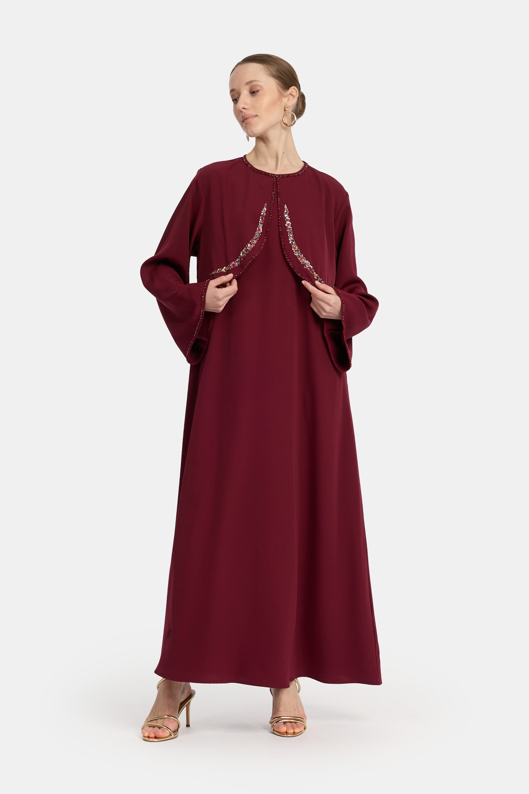 Robe Caftan Eclat - Cerise foncée