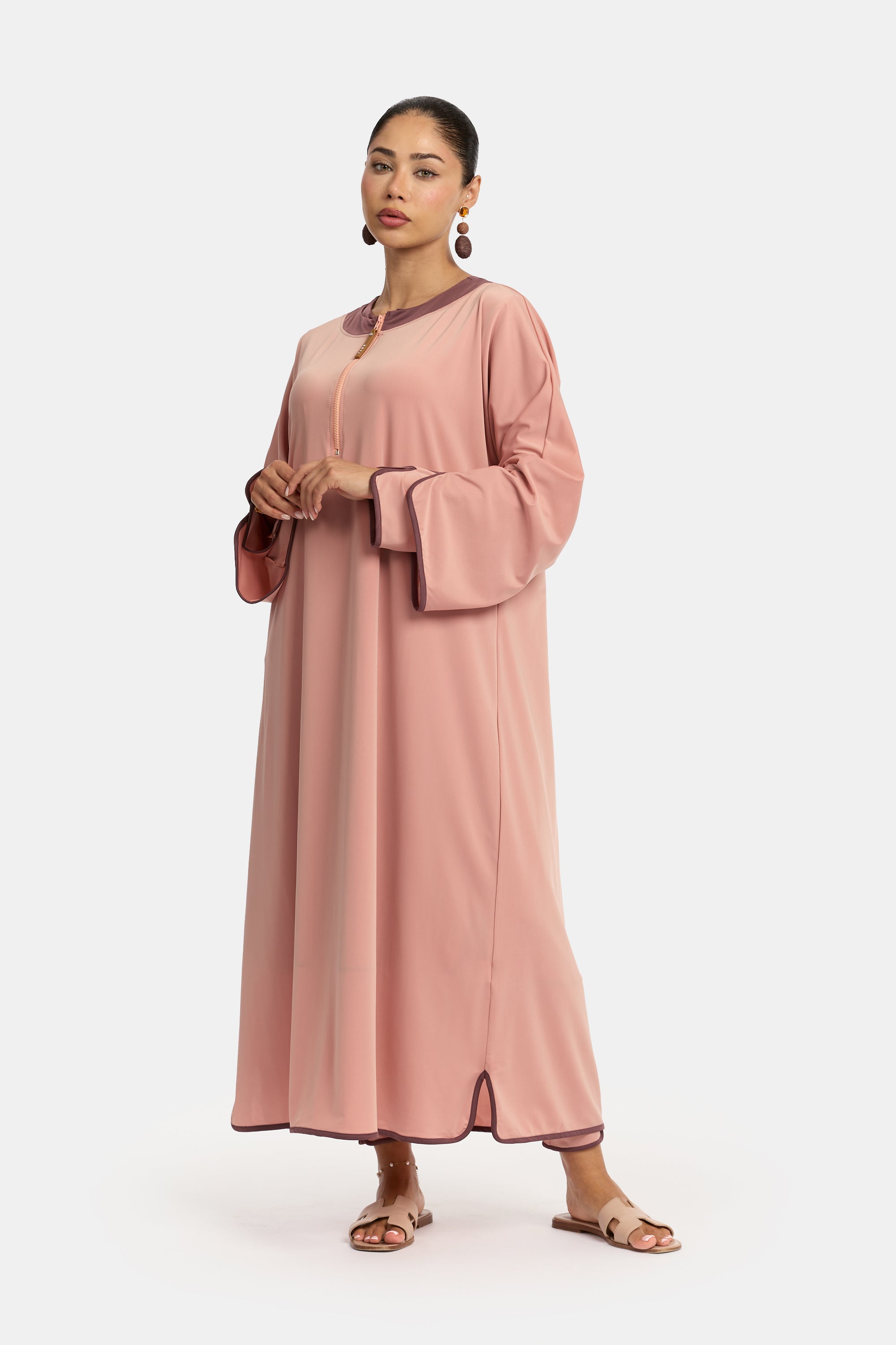 Burkini 4PCS Set - Salmon Violet