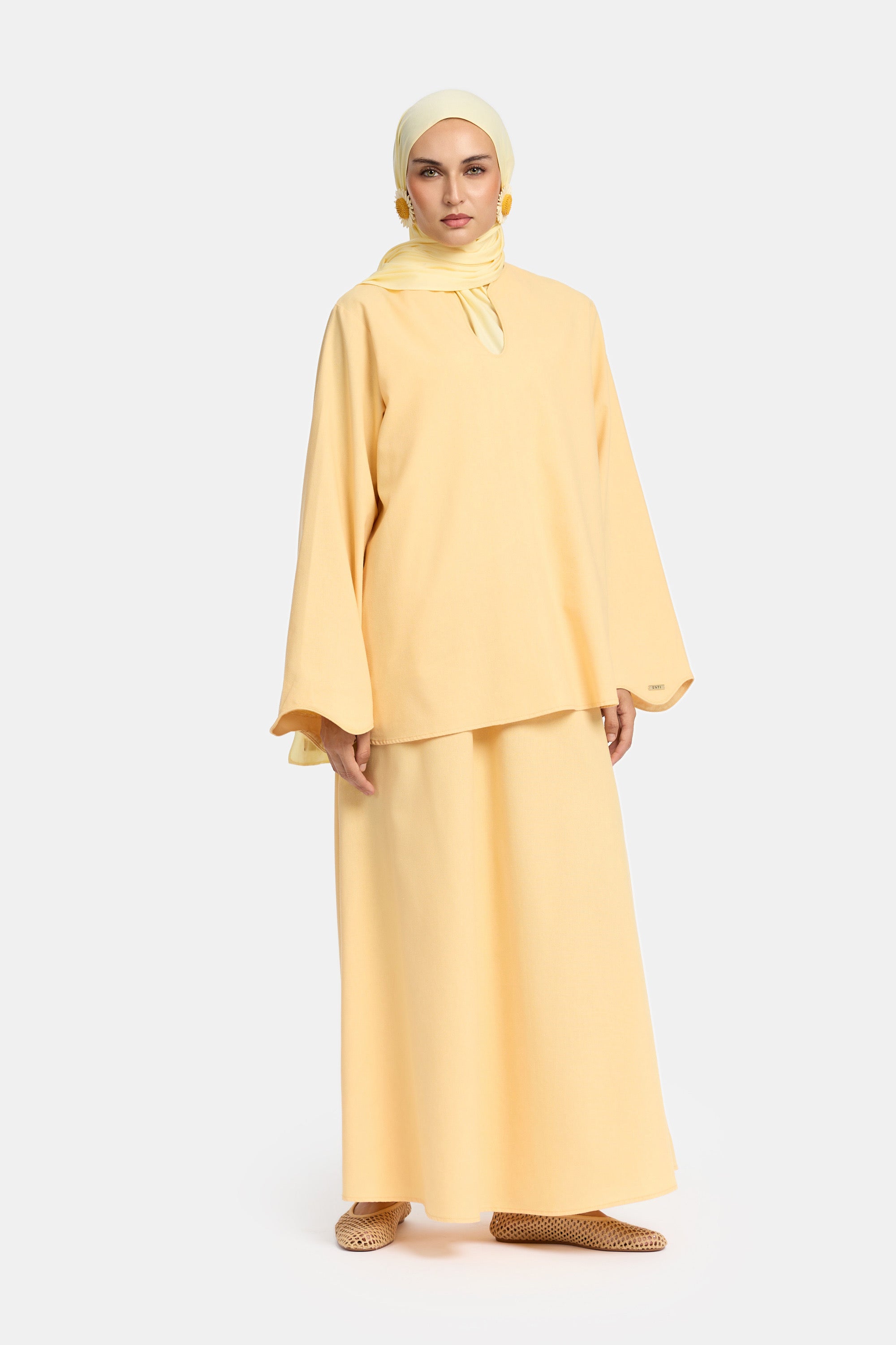 Linen Skirt Set - Sorbet Yellow