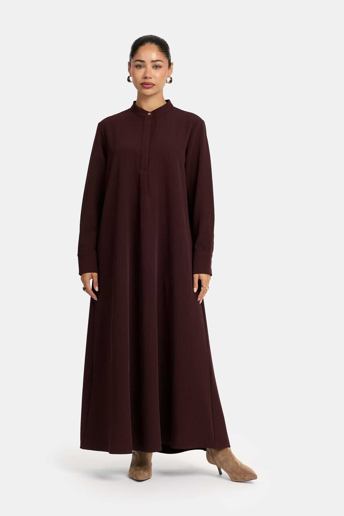 Woven Abaya - Vintage Purple