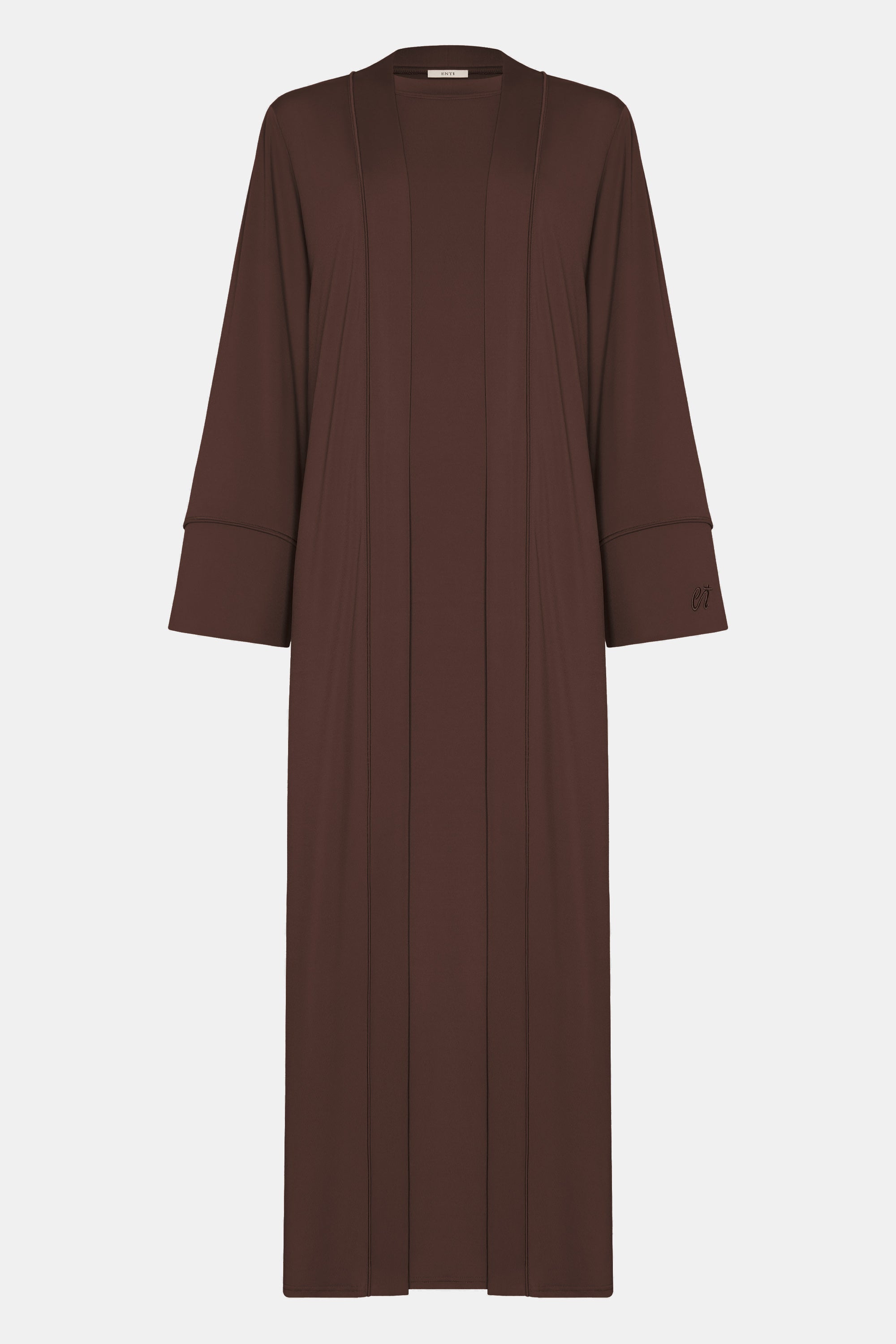 Premium Jersey 3PCS Khimar Set - Dark Coffee