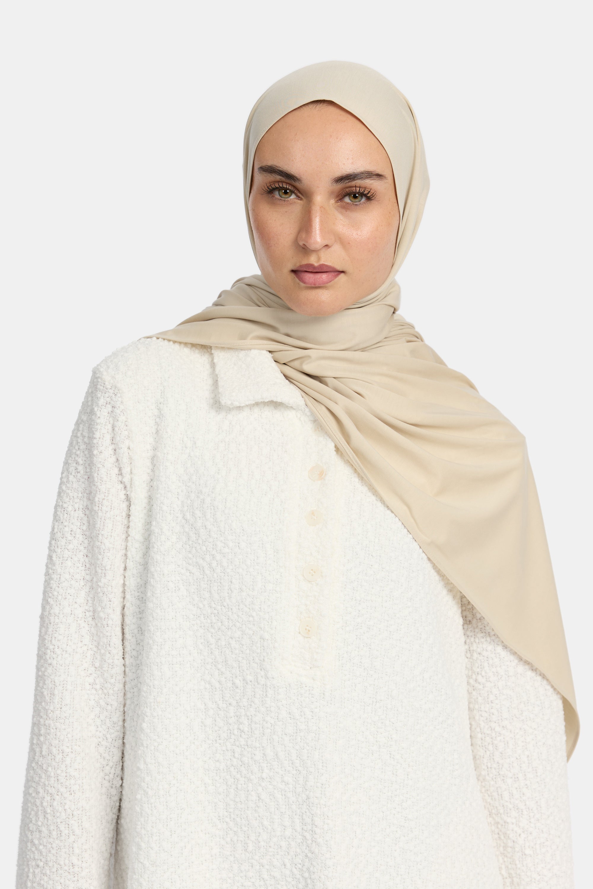 Breathable Modal Hijab - Burlap