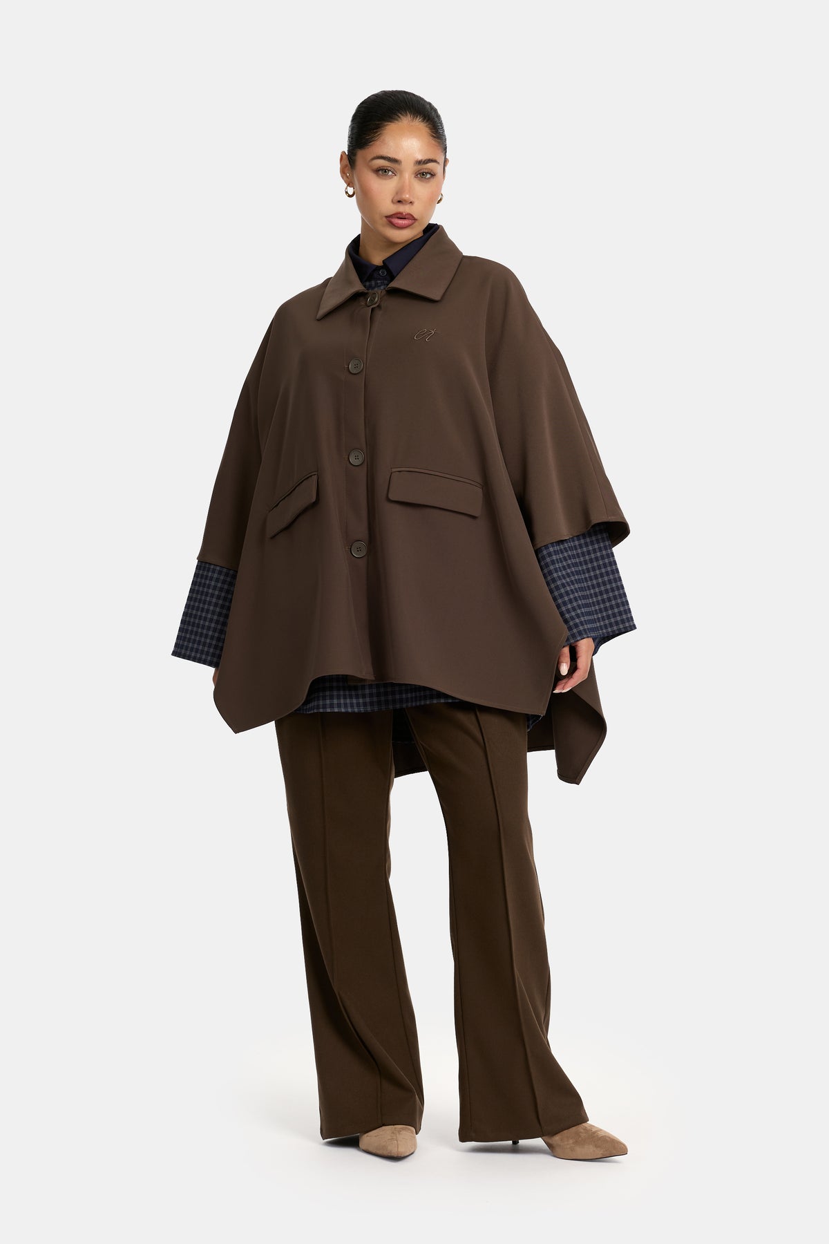 Trench Cape - Dark Brown