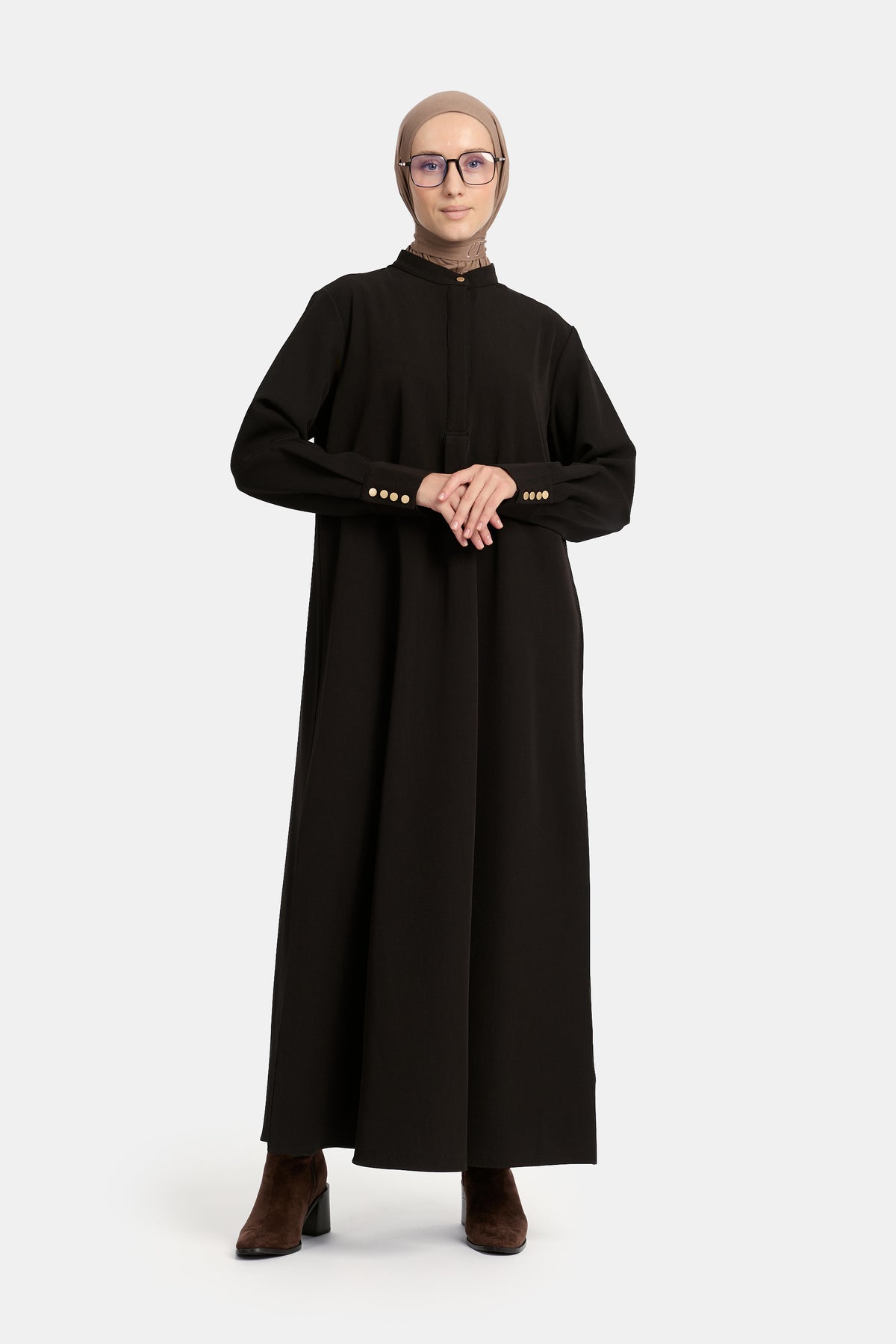 Woven Abaya - Black