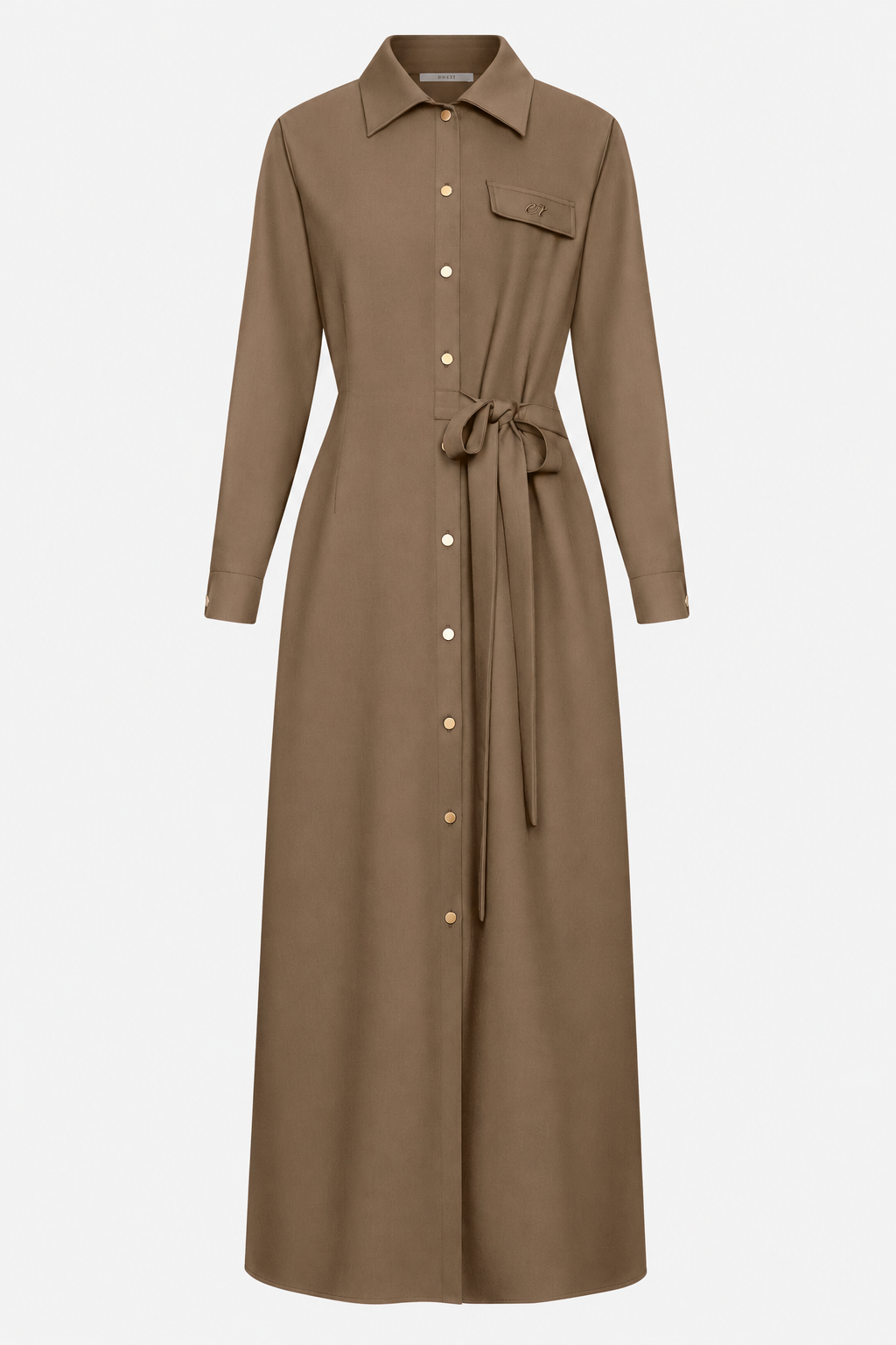 Wrap Maxi Blouse - Ash Brown