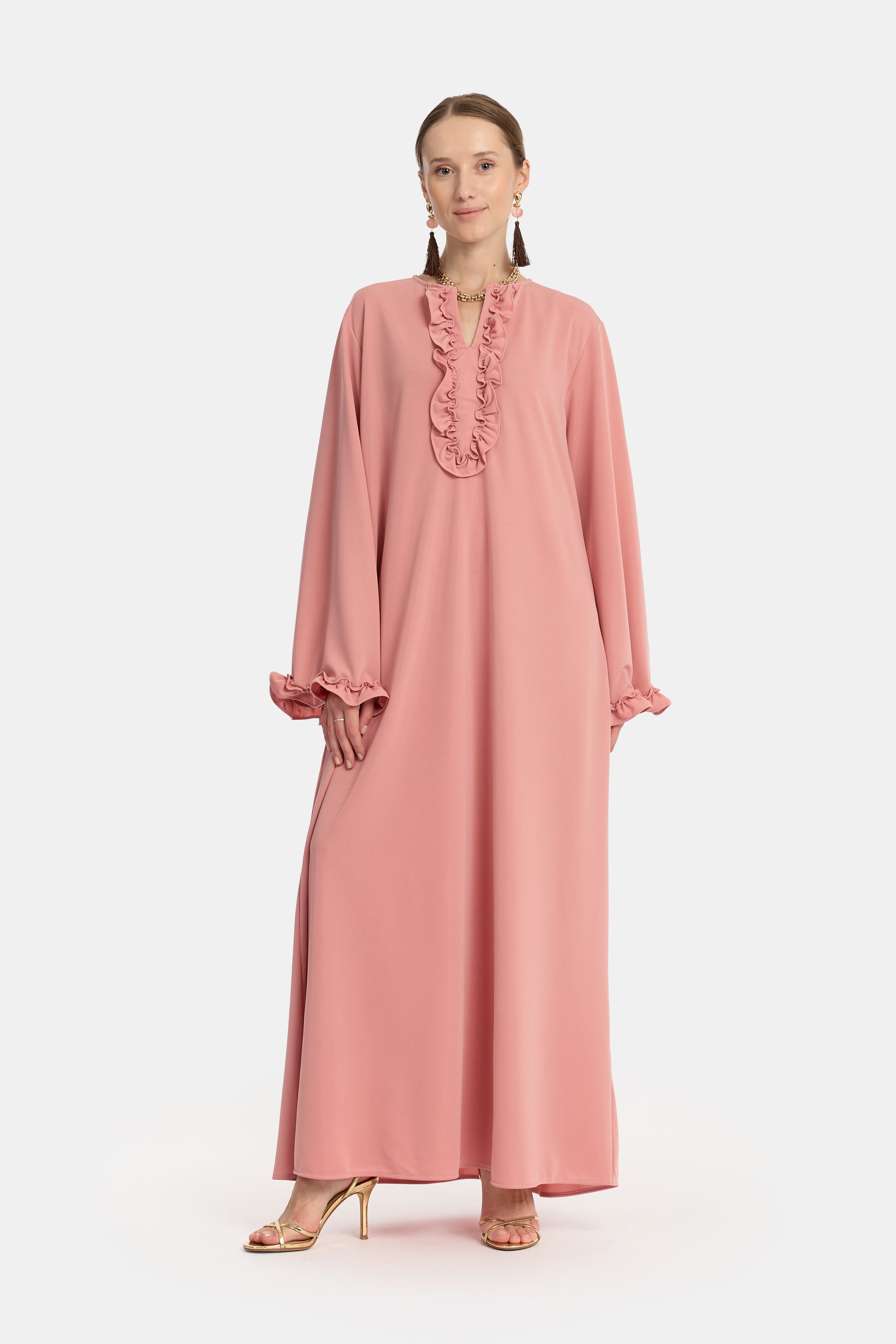 Ruffle Dress - Pink Berry
