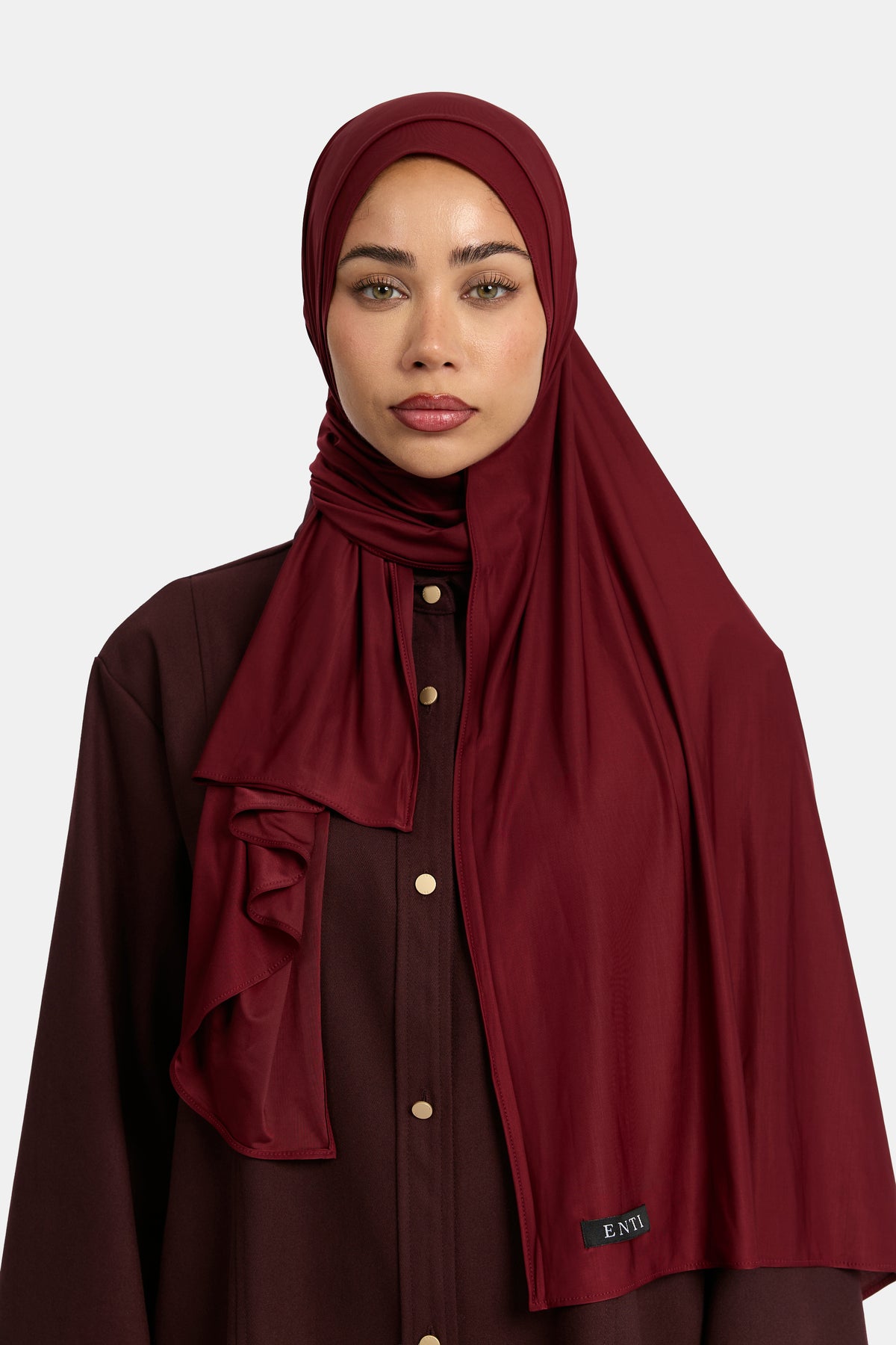 Liquid Jersey Hijab – Burgundy Red