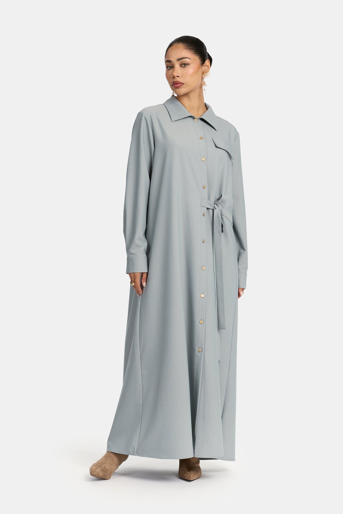 Wrap Maxi Blouse - Jeans Blue