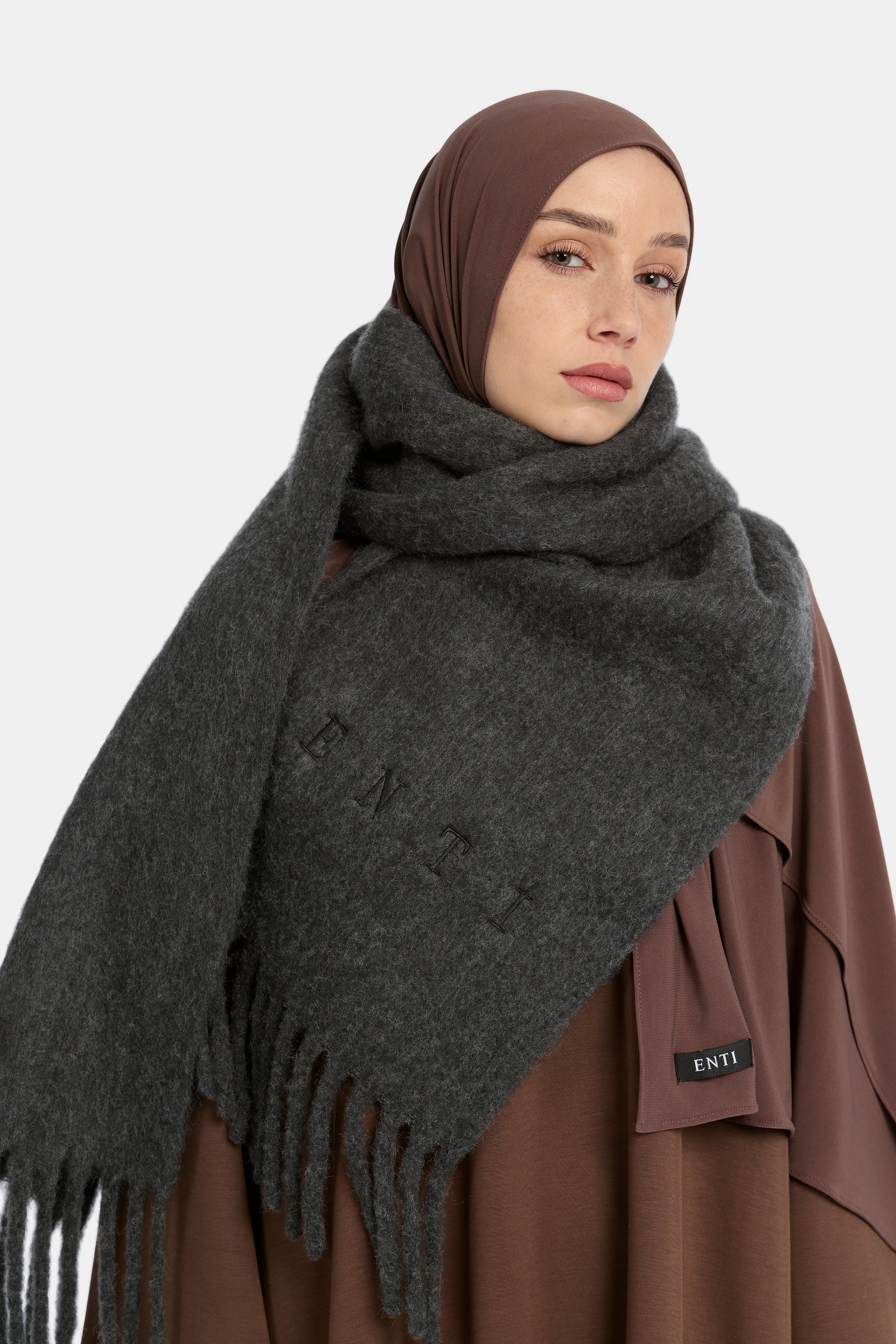 Wool Scarf - Dark Grey