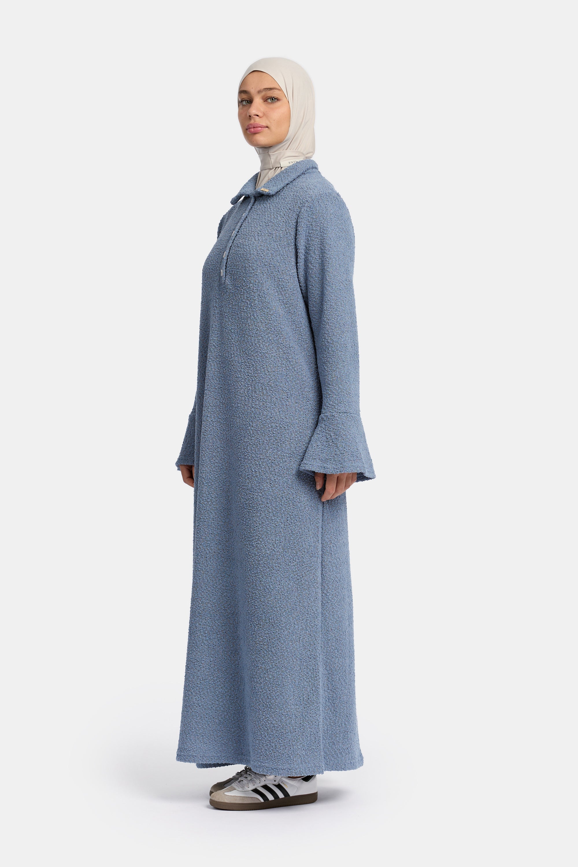 Unbound Knit Dress - Oak Blue