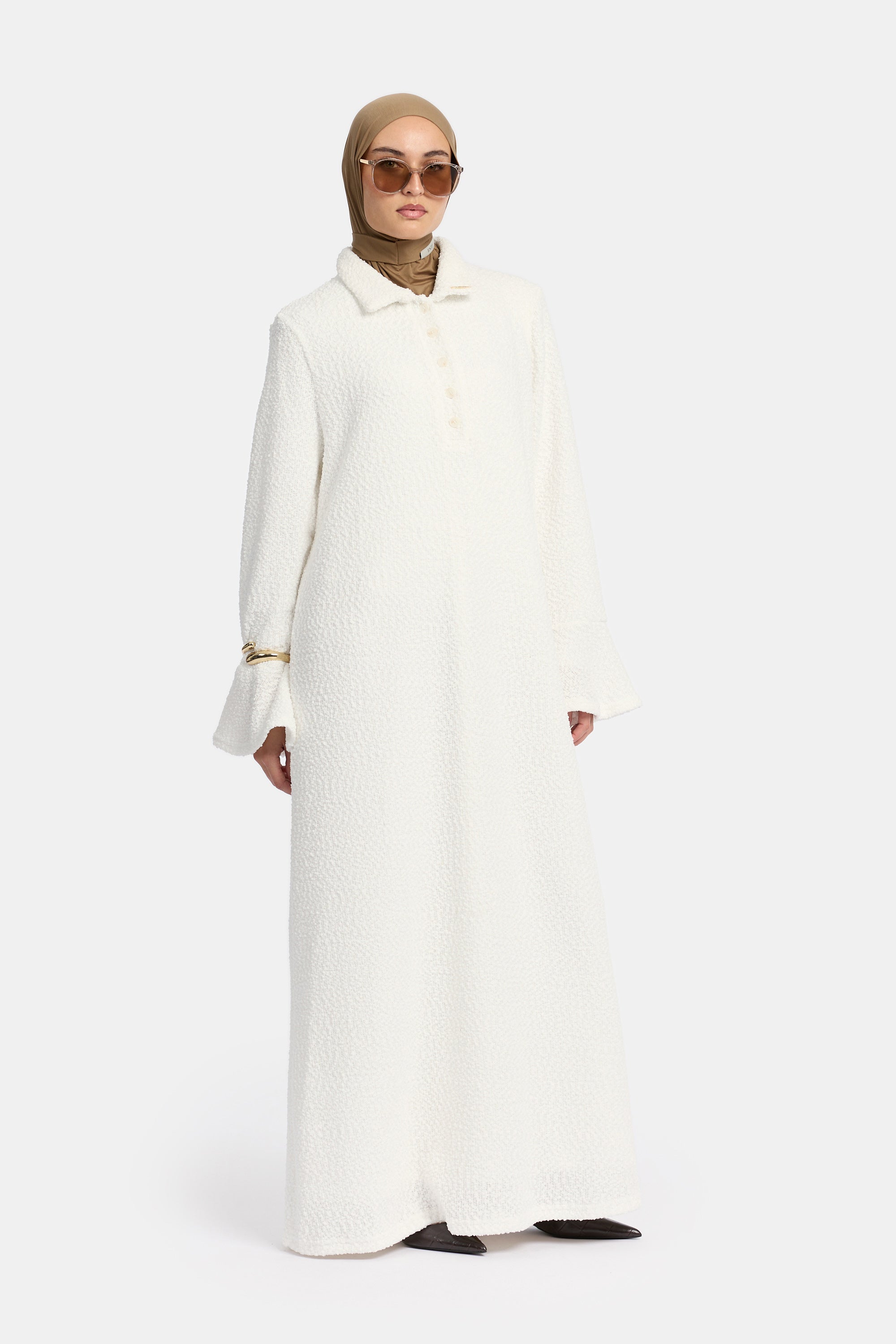 Unbound Knit Dress - Cloud White