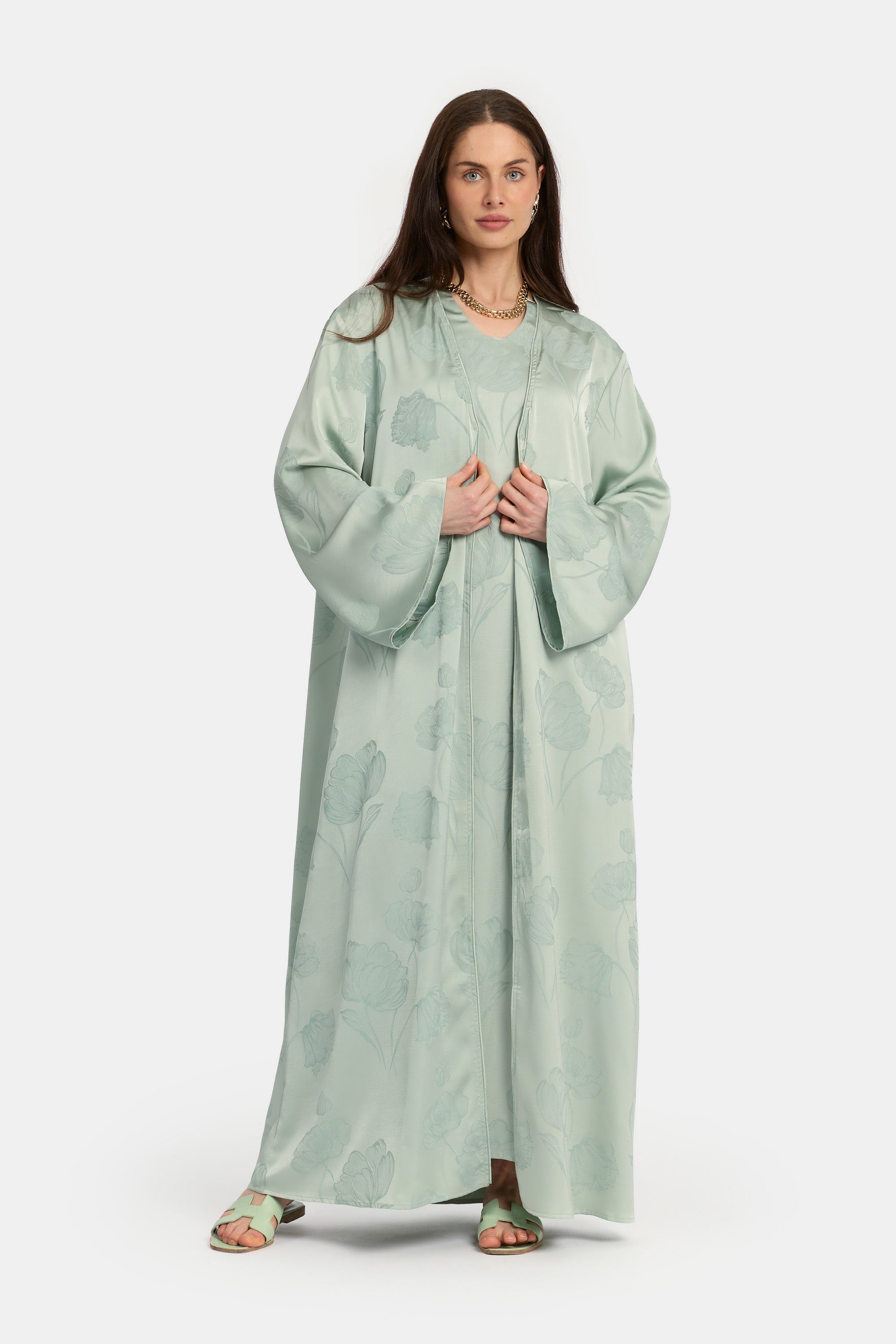 Petal Kimono Set - Green