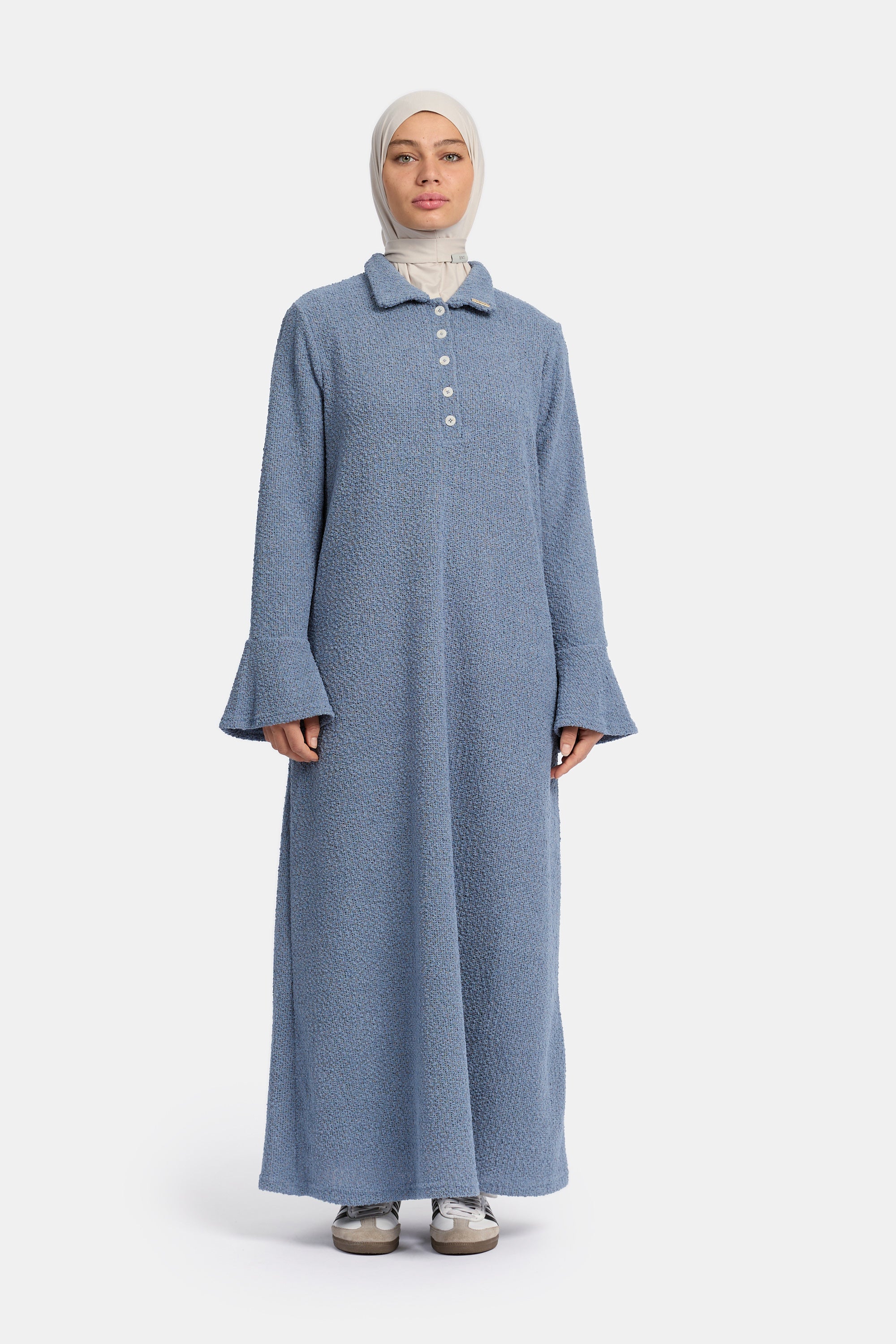 Unbound Knit Dress - Oak Blue